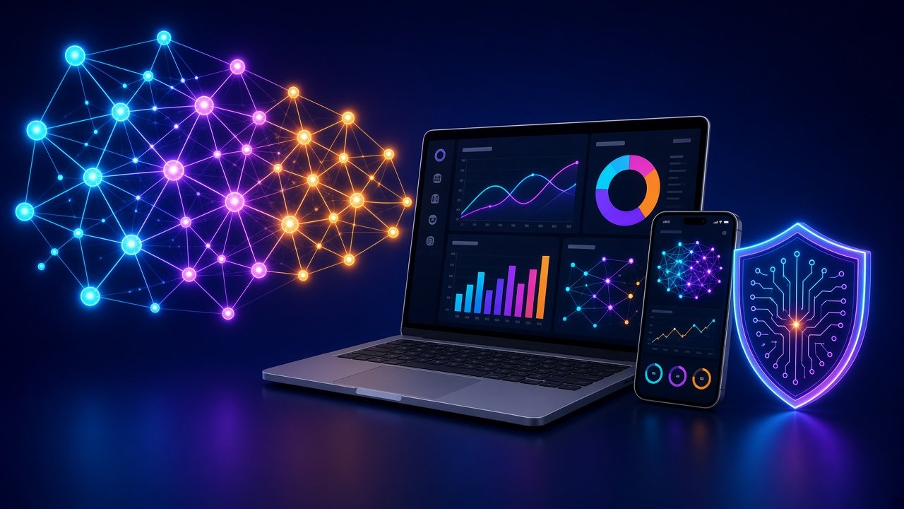 AI, software and data illustration